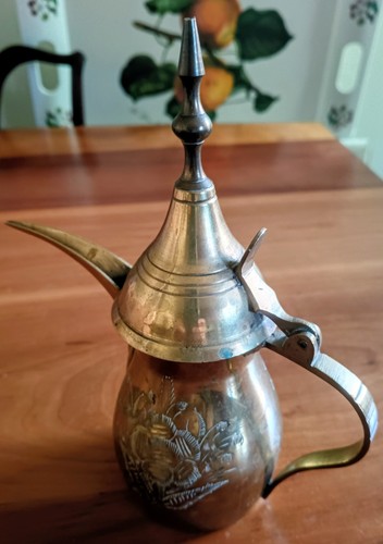 Vintage brass dallah arabic - vintage,