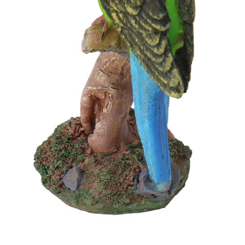 Wooden statue budgie bird - statue,