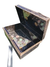 Vintage Bankers Strong Box From Englefield Flower Show 60's 70's With Coins