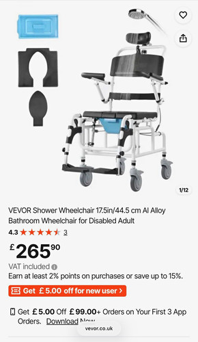 Vevor shower commode - vevor,