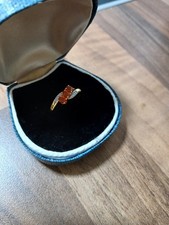 Silver Gilt Fire Opal And