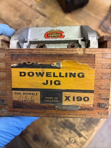 Vintage woden dowelling jig - vintage,