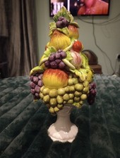 Vintage  capodimonte Fruit Tree Centerpiece Decorative Piece