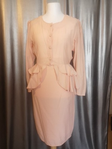 Skirt suit vintage 80s - 80s, pink
