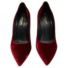 L.K. Bennett Women Heels UK Size 5 Red Suede Court 