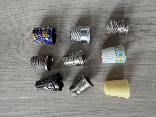 Lot vintage thimbles - lot, 9