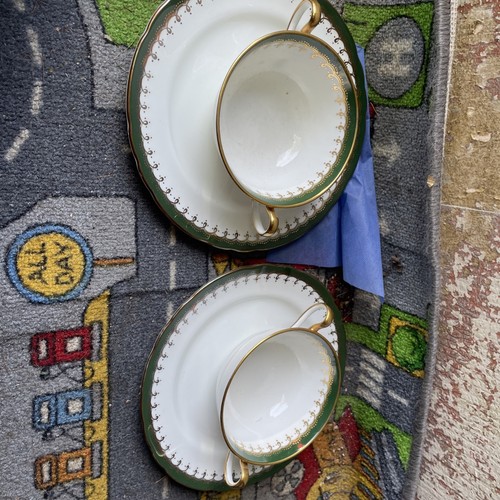 Aynsley 8213 green soup - aynsley,