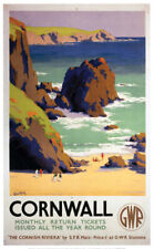 Vintage Cornwall Rocky Beach