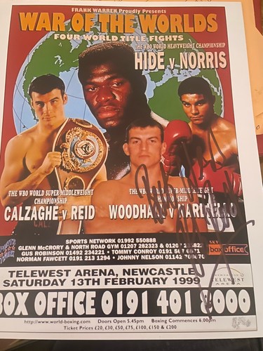 Calzaghe robin reid signed - calzaghe, v