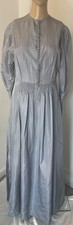 Vintage 1940s WW2 Bridesmaid Dress ..handmade…..grey/silver…size 8 .