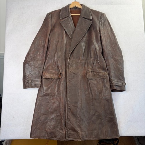 Vintage 40s 50s - brown, leather