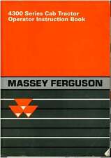MASSEY FERGUSON TRACTOR 4315 4320 4325 4335 4345 4355 4360 4365 OPERATORS MANUAL