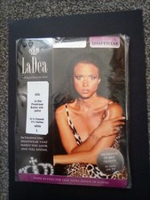 La Dea shapewear, pinstriped bustier/bra,nice full back, size L, 96-108cm, WHITE