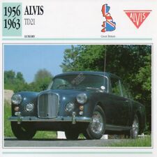 1956-1963 ALVIS TD21 Classic Car Photograph / Information Maxi Card