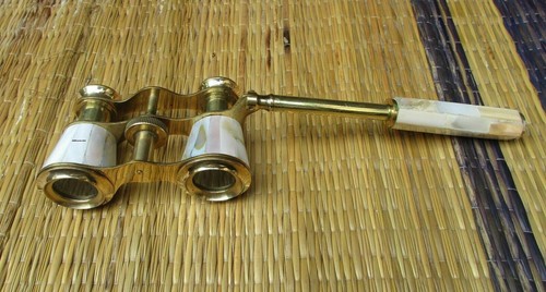 Vintage brass opera glasses - opera,