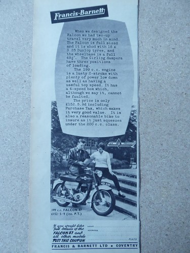 1961 pub francis barnett - francis,