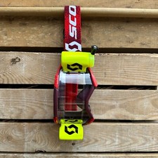 SCOTT FURY WFS ROLL-OFF MOTOCROSS MX ENDURO GOGGLES - RED / NEON YELLOW