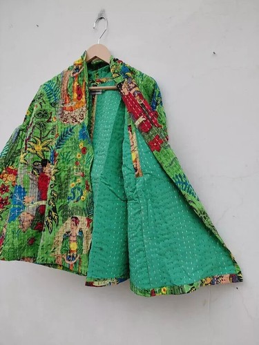 Kantha quilted kimono - kantha, women