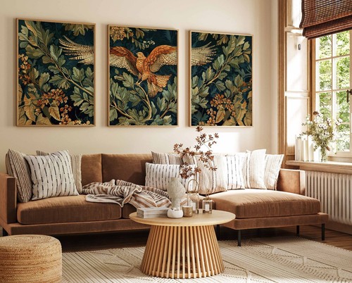 William morris bird prints - bird, set