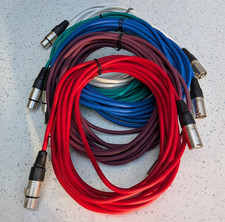 5 x XLR Mic Cables 6 metres