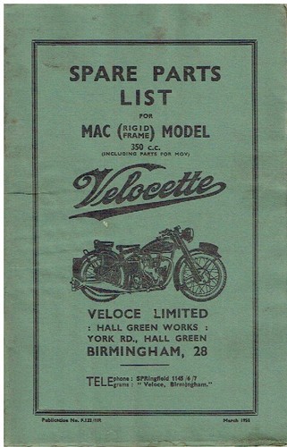 Velocette 350cc mac - mac, (rigid