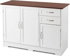 Modern White Red Sideboard