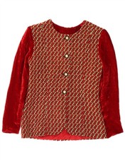 Vintage Womens 4 Button Velvet