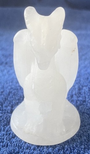 White jade mini dragon crystal - dragon,