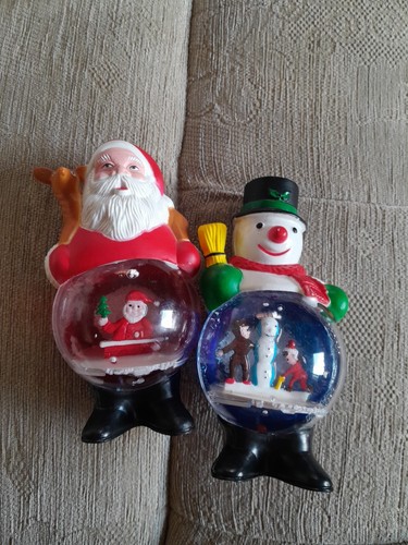 Two vintage snow globes - vintage,