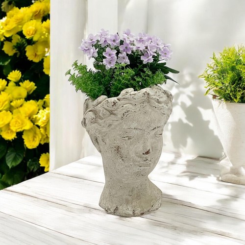 26cm cement garden roman lady - cement,