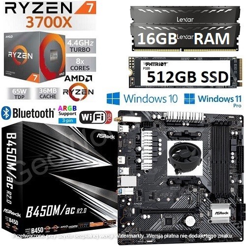 Amd ryzen 3700x 16gb - ryzen, +