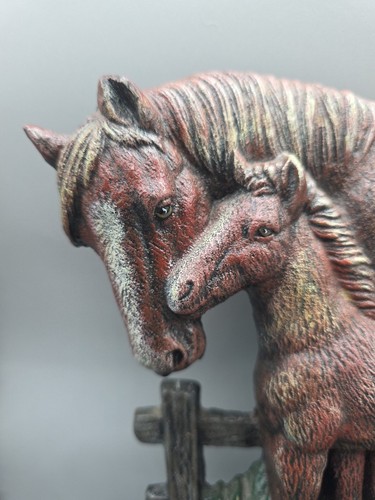 Cast iron door - door-stop, horse
