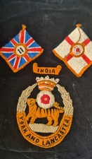Antique Embroidered York and Lancaster Regiment Military Possibly pre WW1 UPDATE