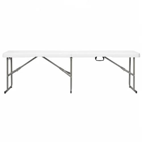White portable folding bench - portable,
