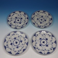 Royal Copenhagen Blue Fluted Full Lace - 1086 - 4 Salad Plates - 7¾ inches