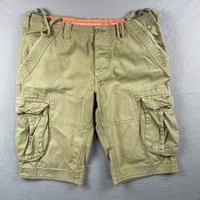 Superdry Cargo Shorts Mens W34 Brown Utility Combat Military Field Core