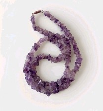 Vintage AMETHYST Chip Beaded Necklace