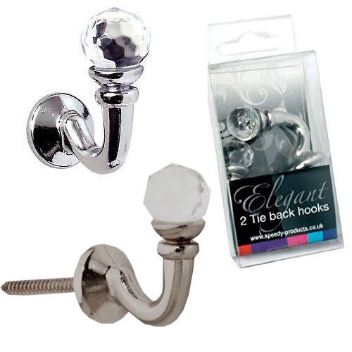 Crystal palma curtain tie - crystal, back