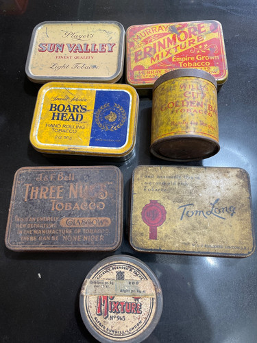 Tobacco tins etc job lot