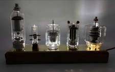 Vintage Radio Valves and Tubes Set Display Alternative Lighting Display Unit