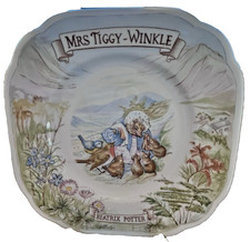 1986 Beatrix Potter Royal Albert Bone China Wall Plate Mrs Tiggy-Winkle 6.5"