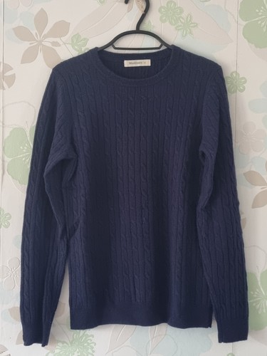 Woolovers navy blue cable - navy,