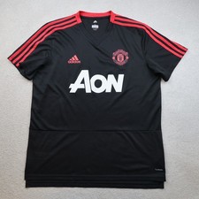 Manchester United Shirt Large Black Training Kit 2018 2019 Adidas Jersey