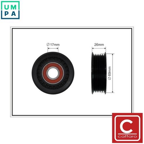Deflectionguide pulley vribbed - pulley,