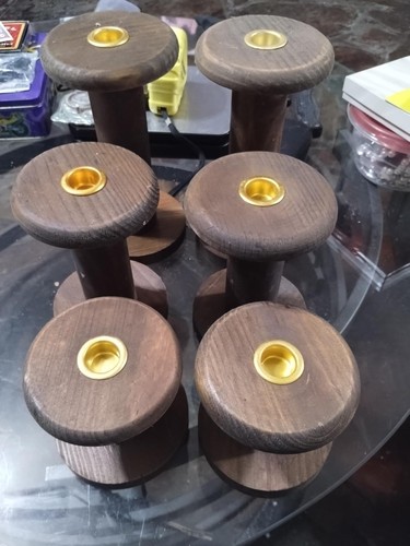 Set wooden candle holders - wooden,