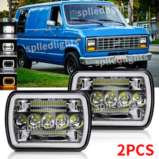 Pair 5x7" 7x6" LED Headlights