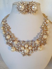 Pearl & Clear Diamante crystal