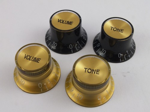 Gold cap bell reflector knobs - gold,