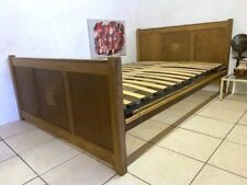 Antique British Edwardian VONO Bed Frame & Base Standard Double Mid Century LOW