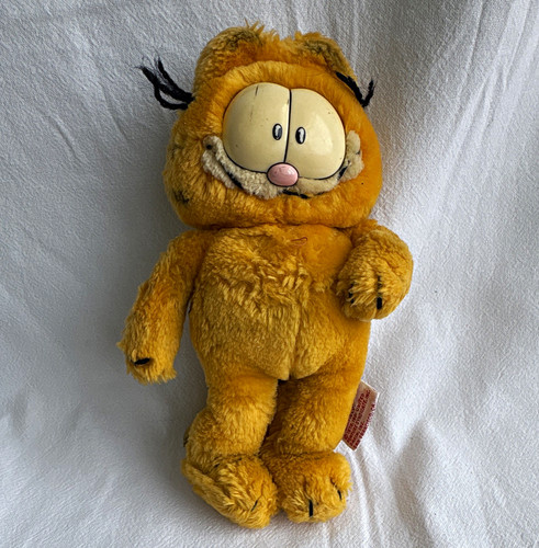 Garfield orange black plush - garfield,